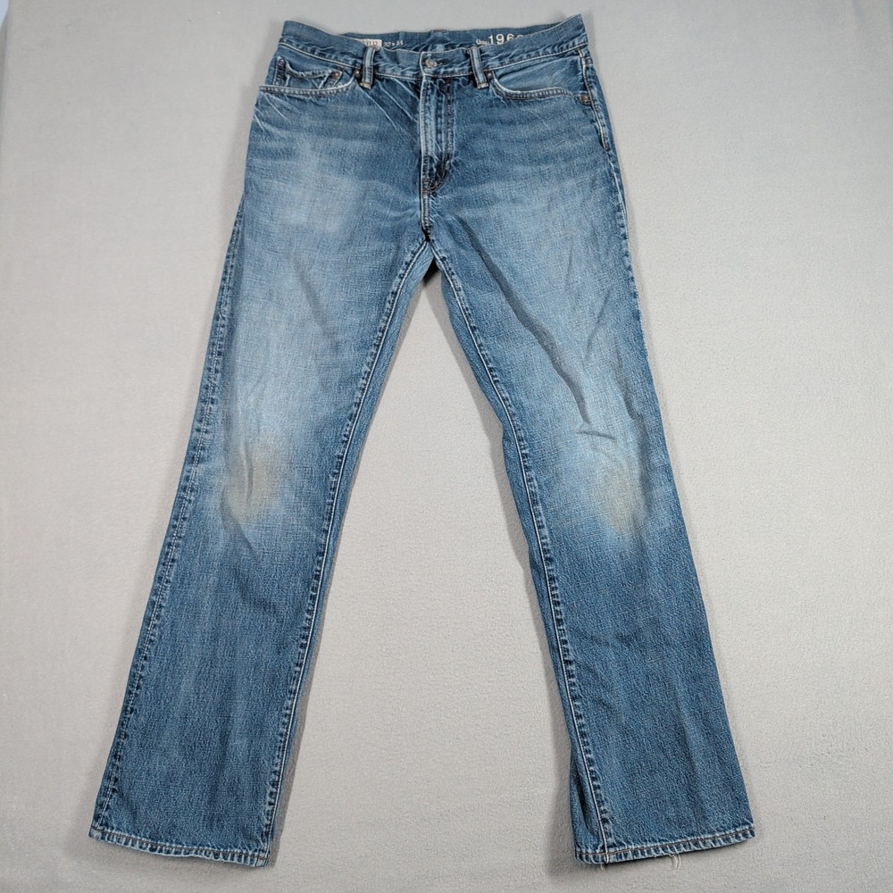 Gap Jeans Mens 32x34 Blue 1969 Standard Fit Straight Leg Denim Cotton‎ Casual